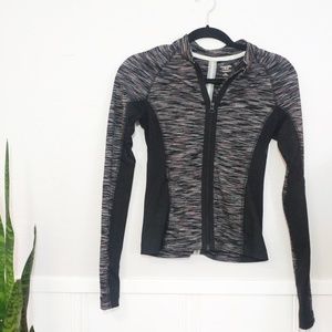 Abercrombie Activewear Full Zip Mesh Panel Top